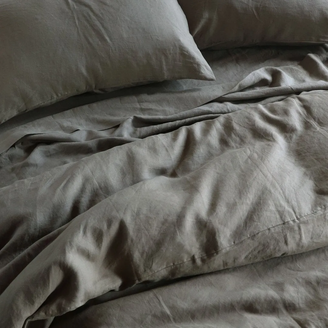 100% French Linen Duvet Cover BOKSER HOME Size: King Duvet Cover