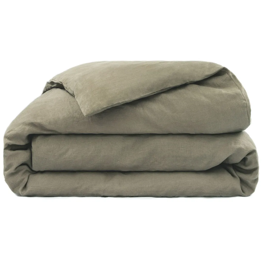 100% French Linen Duvet Cover BOKSER HOME Size: King Duvet Cover
