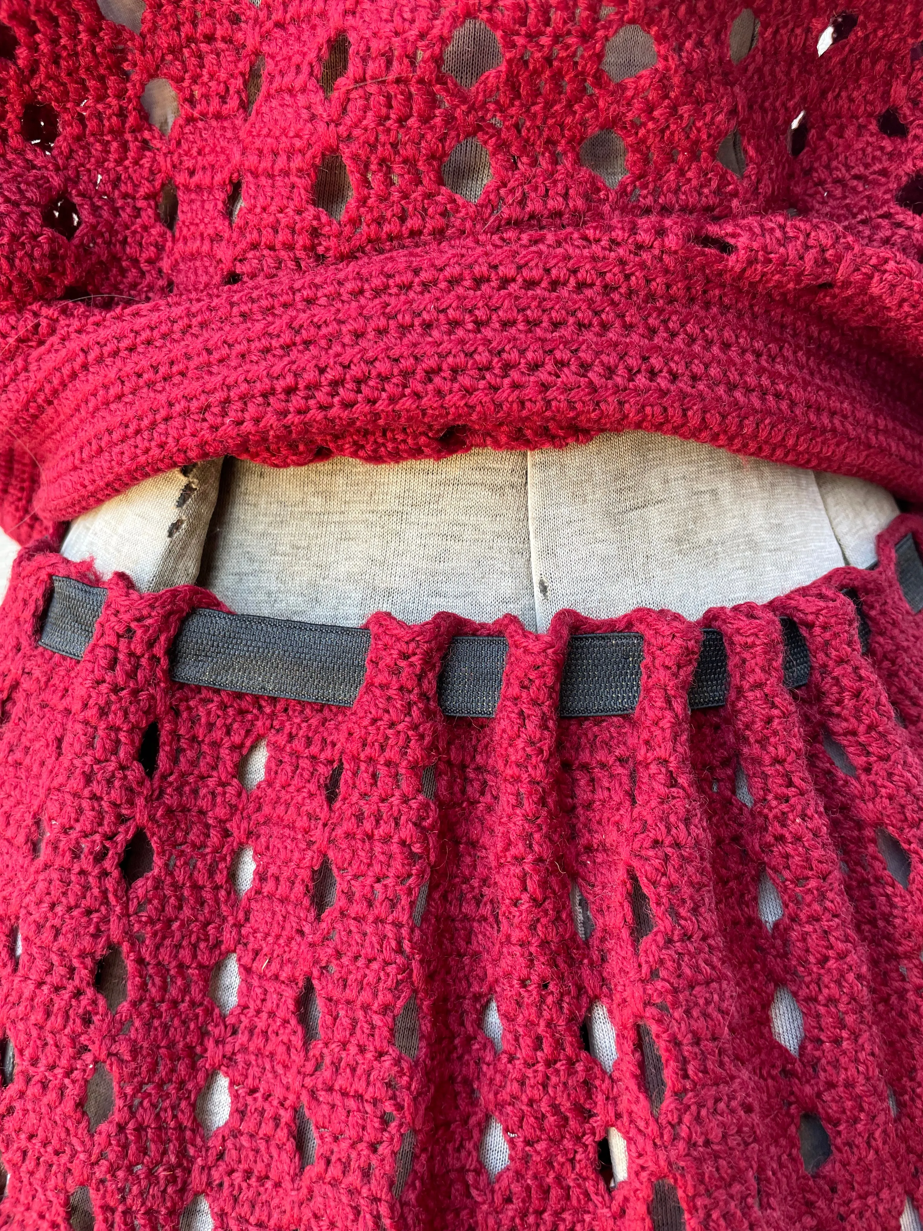 1930s Cochet Knit Two Piece Set
