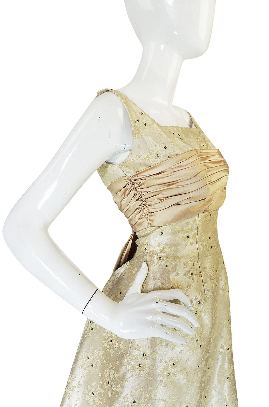 1950s David Hart Brocade & Rhinestone Dress