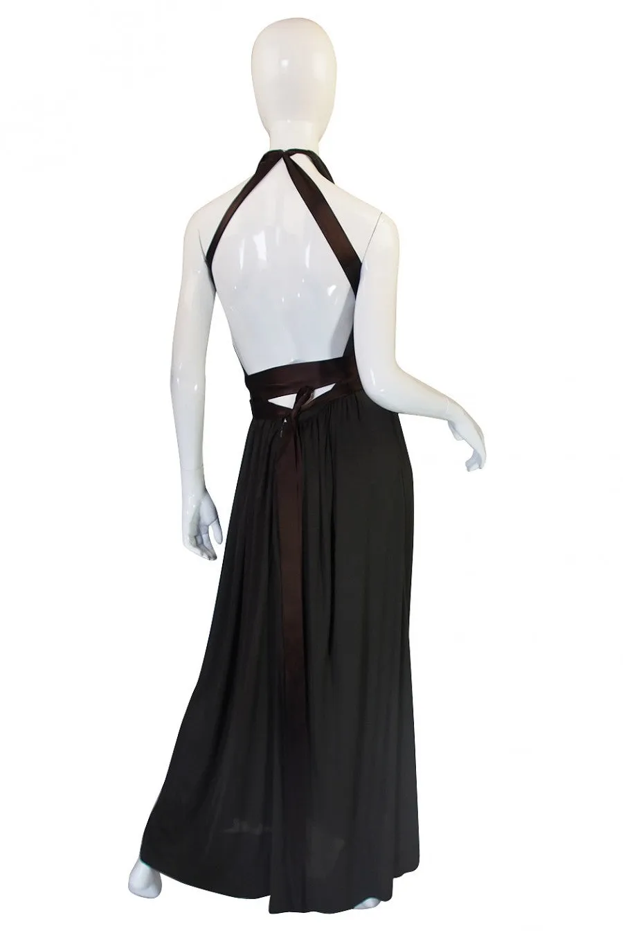 1960s Backless Donald Brooks Gown