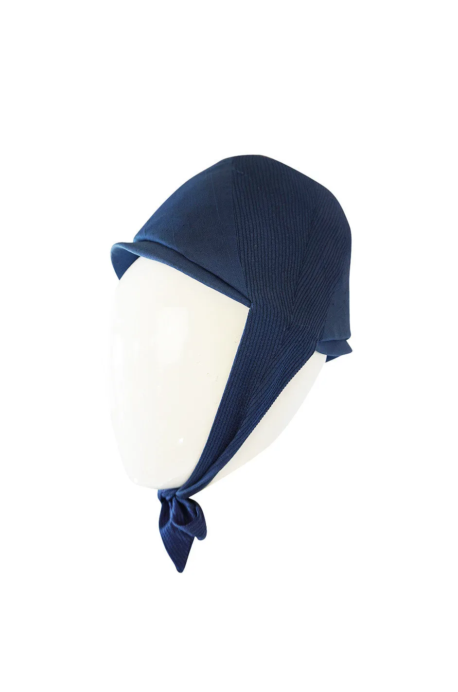 1960s Mod Wired Bubble Blue Silk Christian Dior Hat