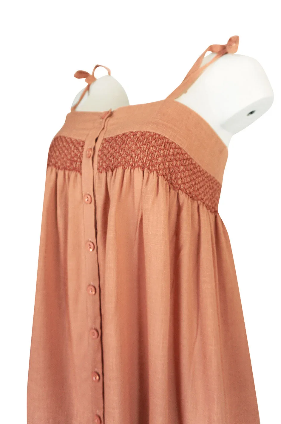 1960s Wallis Smock Finish Tented Loose & Easy Summer Dress