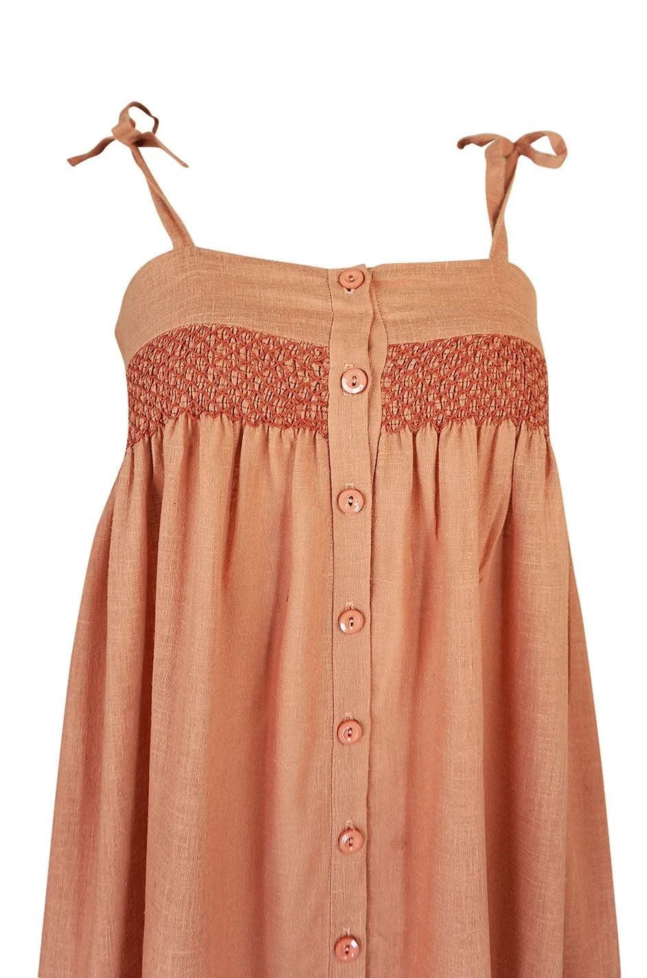 1960s Wallis Smock Finish Tented Loose & Easy Summer Dress