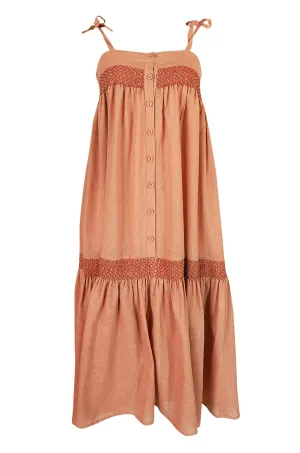 1960s Wallis Smock Finish Tented Loose & Easy Summer Dress
