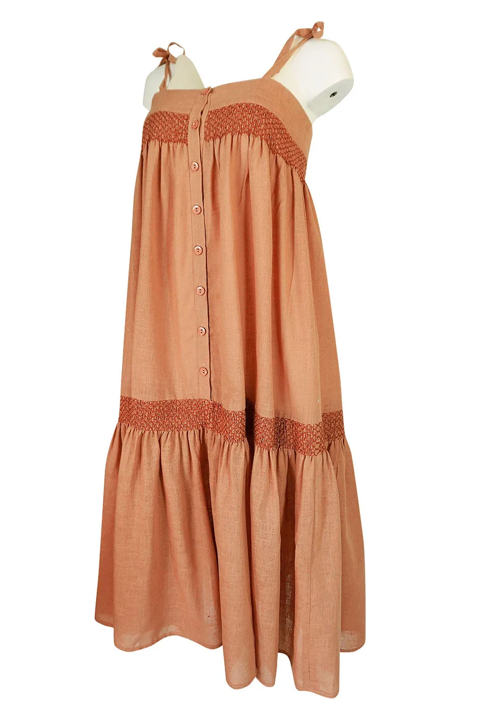 1960s Wallis Smock Finish Tented Loose & Easy Summer Dress