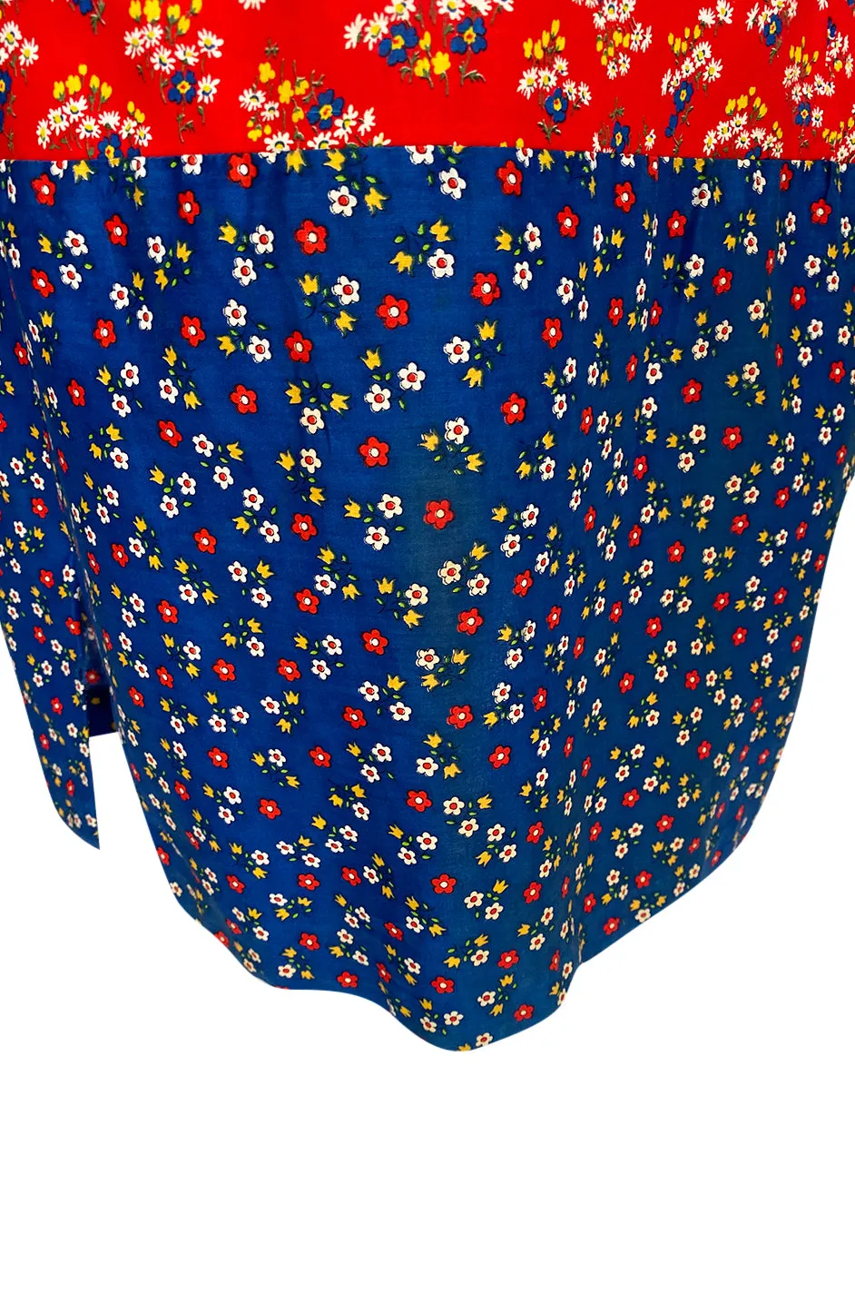 1960s Young Innocents by Arpeja Cotton Floral Batik Print Caftan Dress