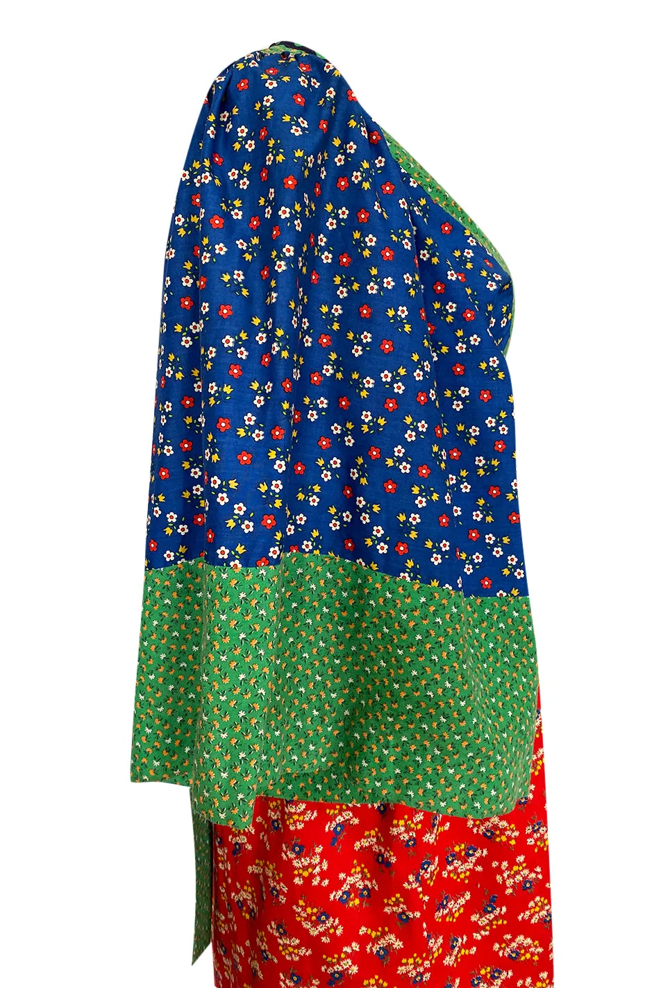 1960s Young Innocents by Arpeja Cotton Floral Batik Print Caftan Dress