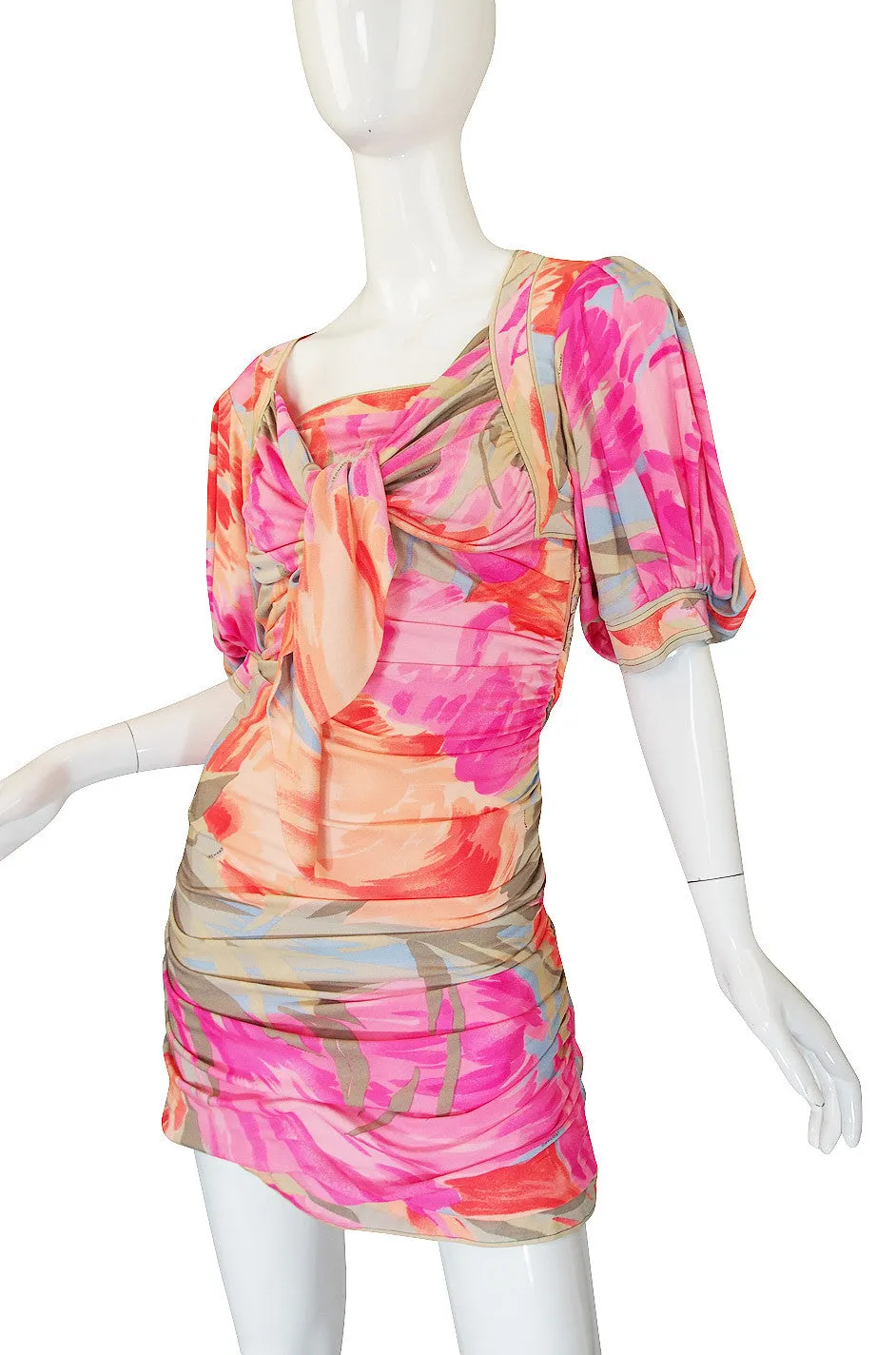 1970s Leonard Pink & Coral Mini & Crop Jacket
