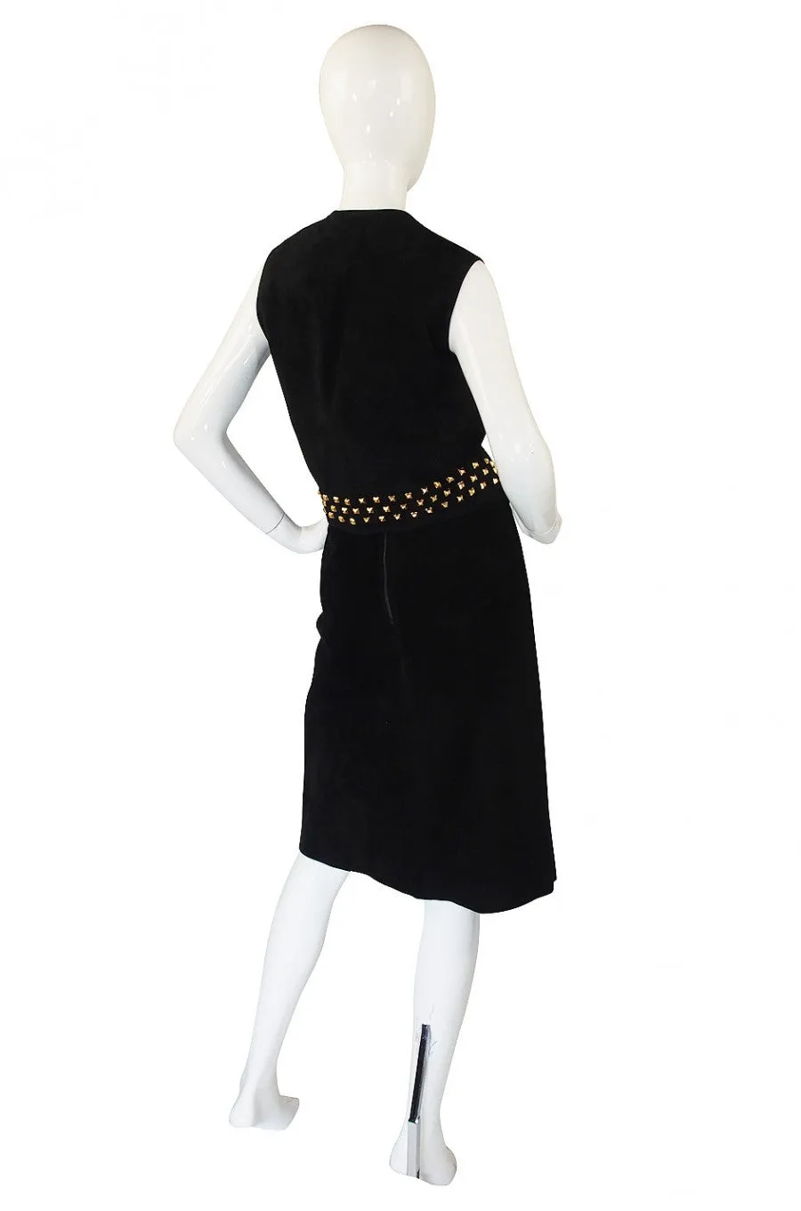 1970s Pierre Cardin Suede Vest & Skirt