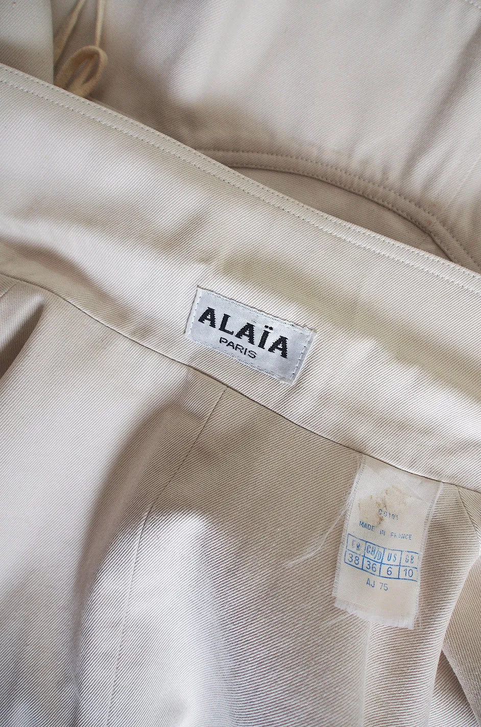 1990s Azzedine Alaia Side Corset Tied "Safari" Jacket