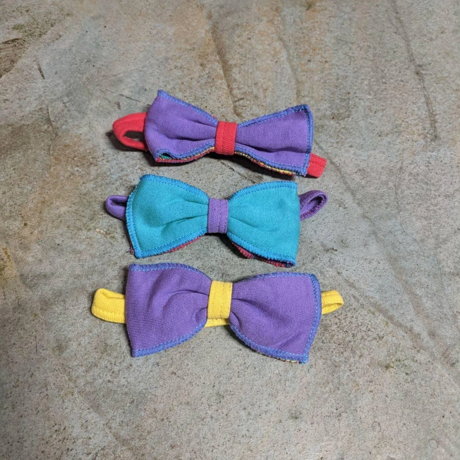 1990's Jams Color Block Knit Bow Ties