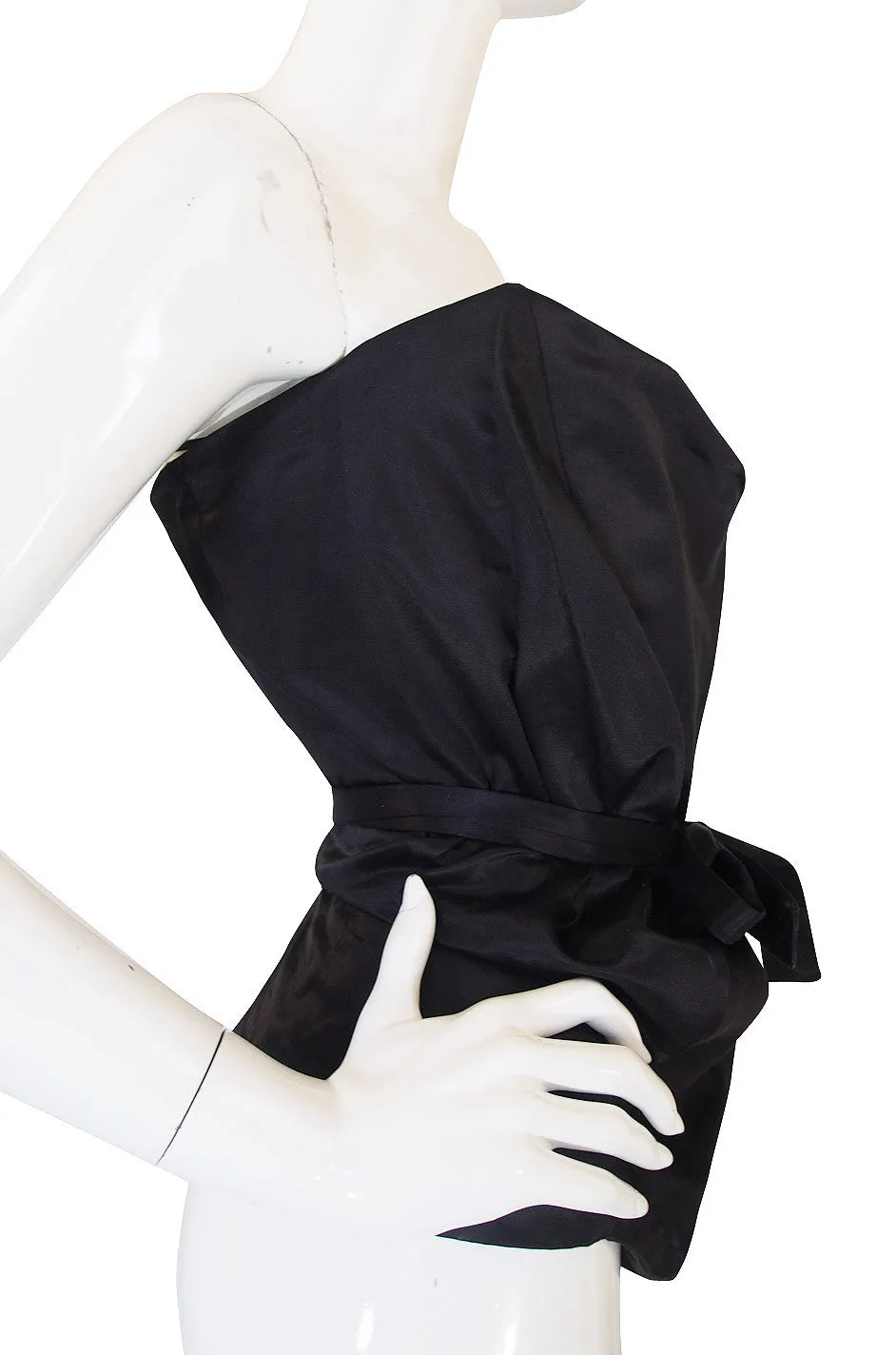 1990s Vivienne Westwood Gold Label Black Silk Corset Top