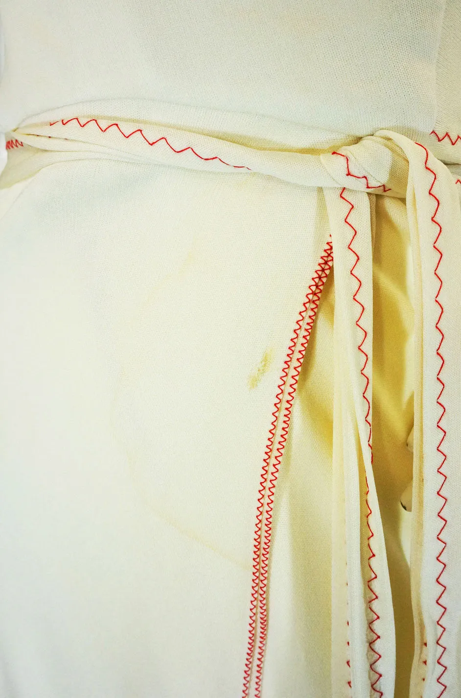 2001 Stephen Burrows Cream Wrap Dress