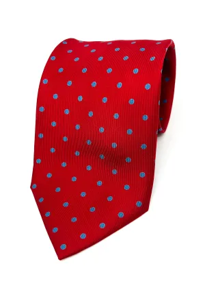 $230 E. MARINELLA - NAPOLI *Hand Made* Red Polka Dot 3.5" - Tie