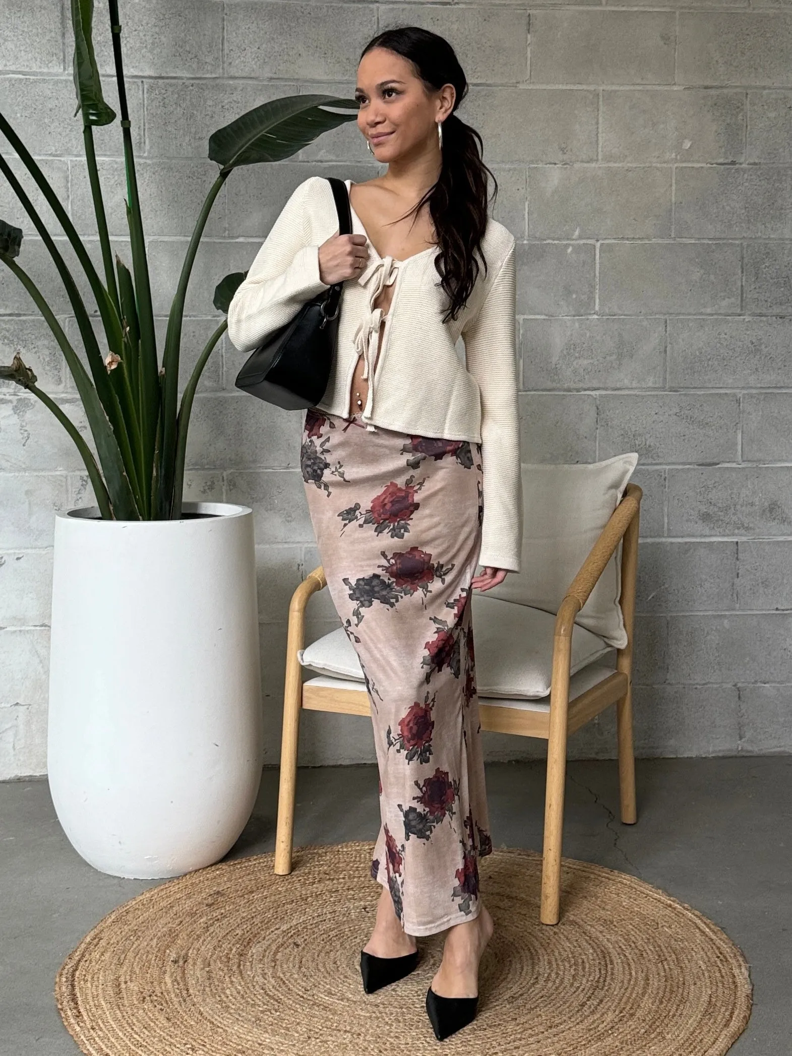 27 Knit Tie Front Cardigan
