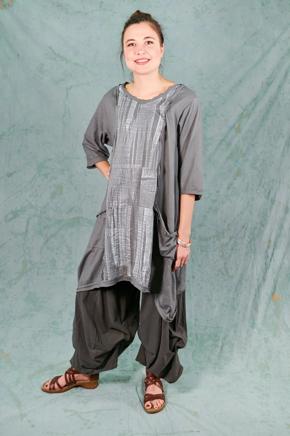3142-Organic Billow Lounge Pant-Deep Moss-U