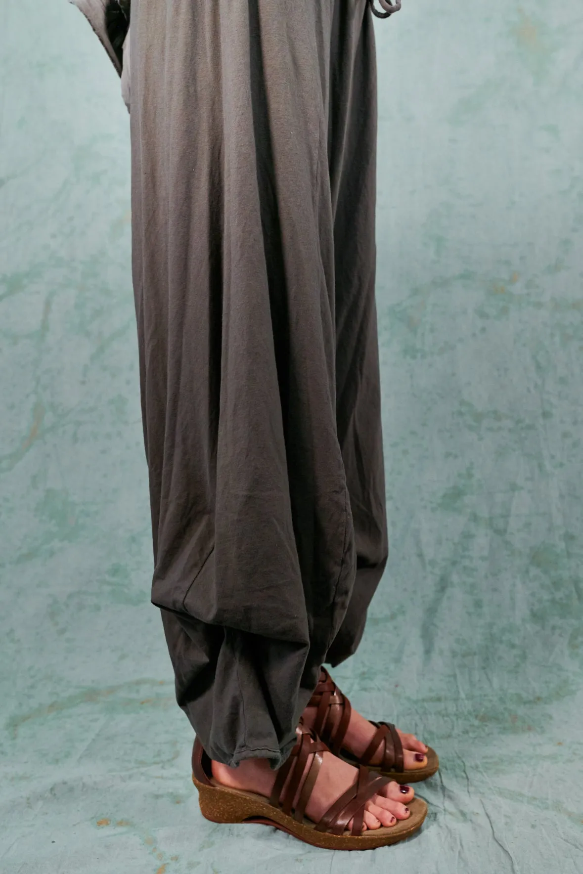 3142-Organic Billow Lounge Pant-Deep Moss-U