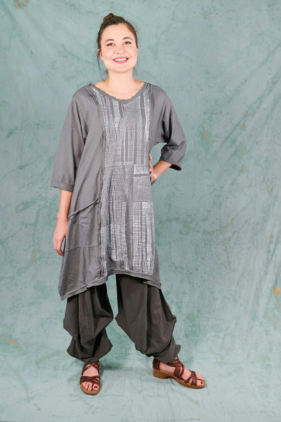3142-Organic Billow Lounge Pant-Deep Moss-U
