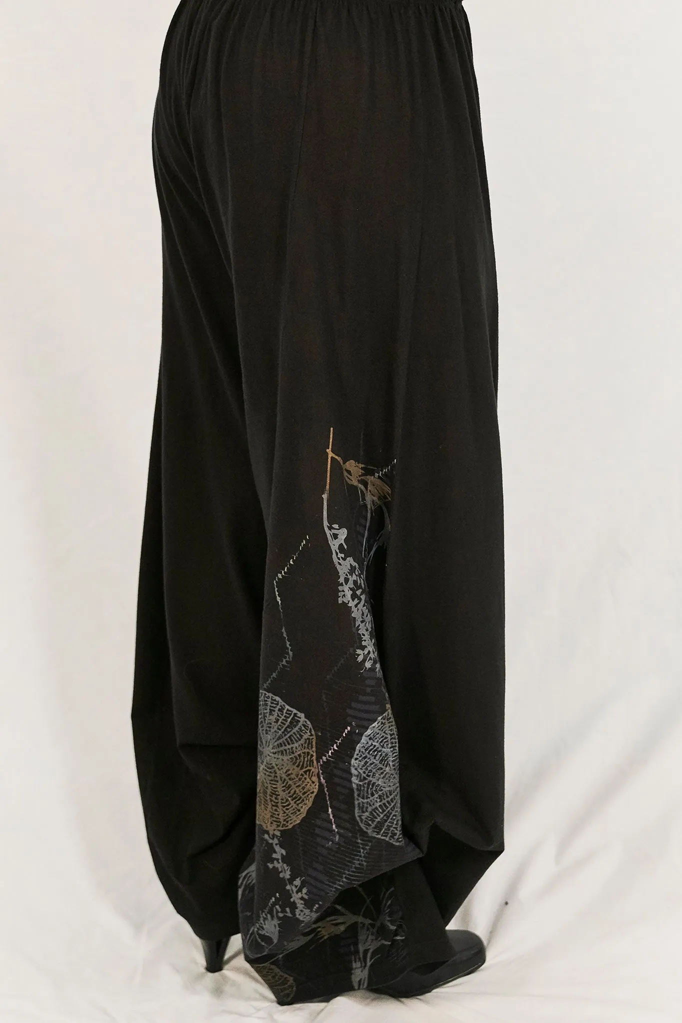 3142 Organic Cotton Billow Lounge Pant Black-P