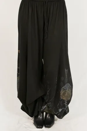 3142 Organic Cotton Billow Lounge Pant Black-P