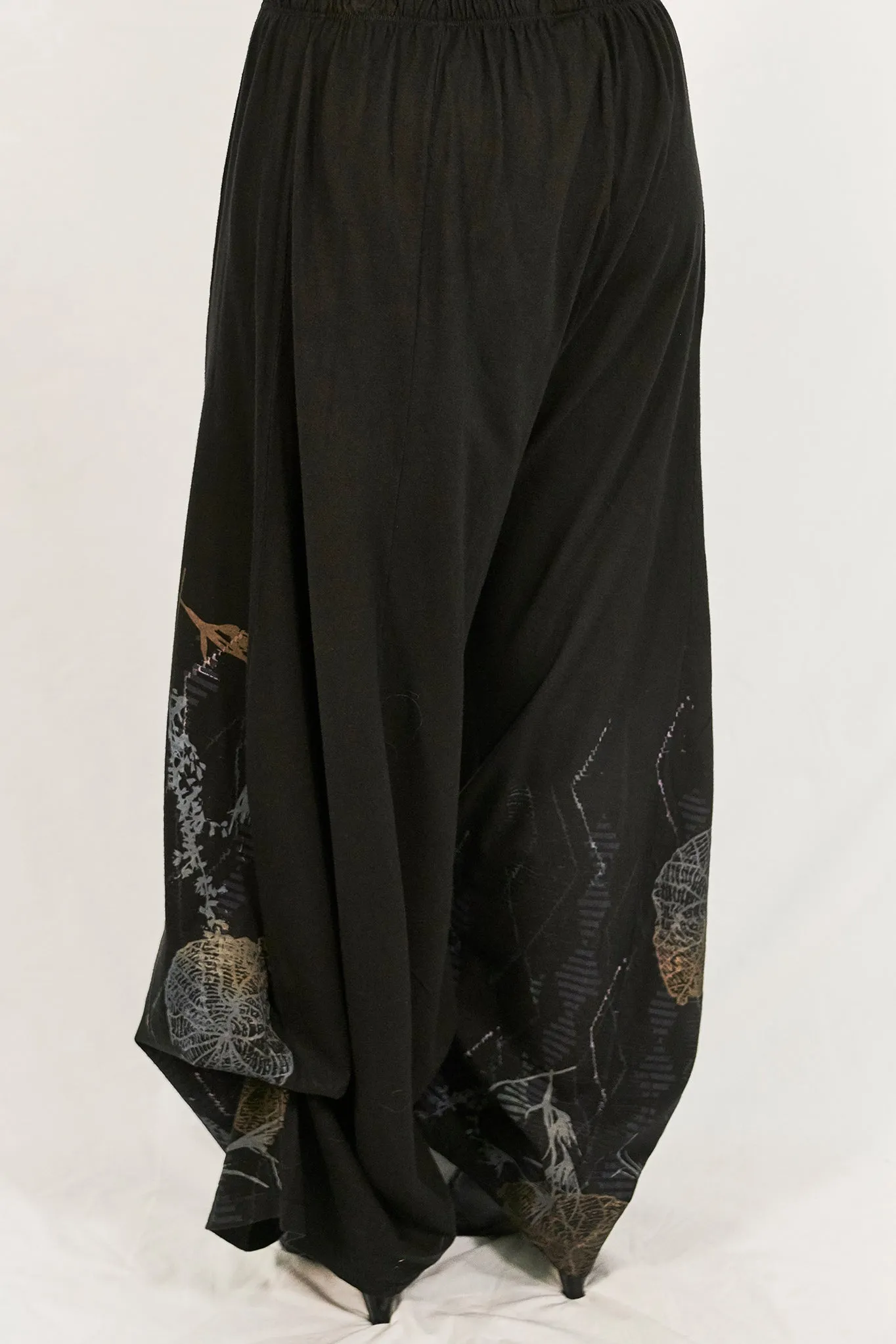 3142 Organic Cotton Billow Lounge Pant Black-P