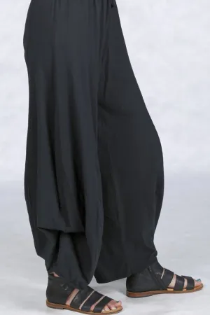 3142 Organic Cotton Billow Lounge Pant-Black-UnPrinted
