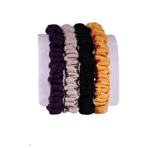 4 Pack Mini Silk Hair Ties - Romantic - dropshipping