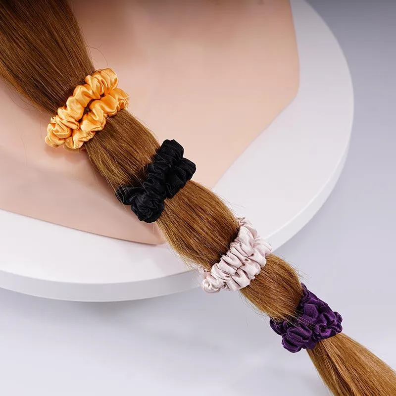4 Pack Mini Silk Hair Ties - Romantic - dropshipping