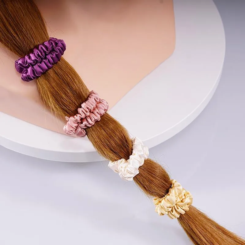 4 Pack Skinny Silk Hair Ties - Dreams - dropshipping