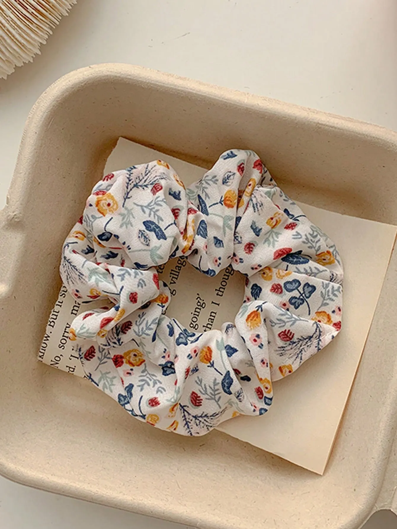5pcs Floral Printed Hair Ties