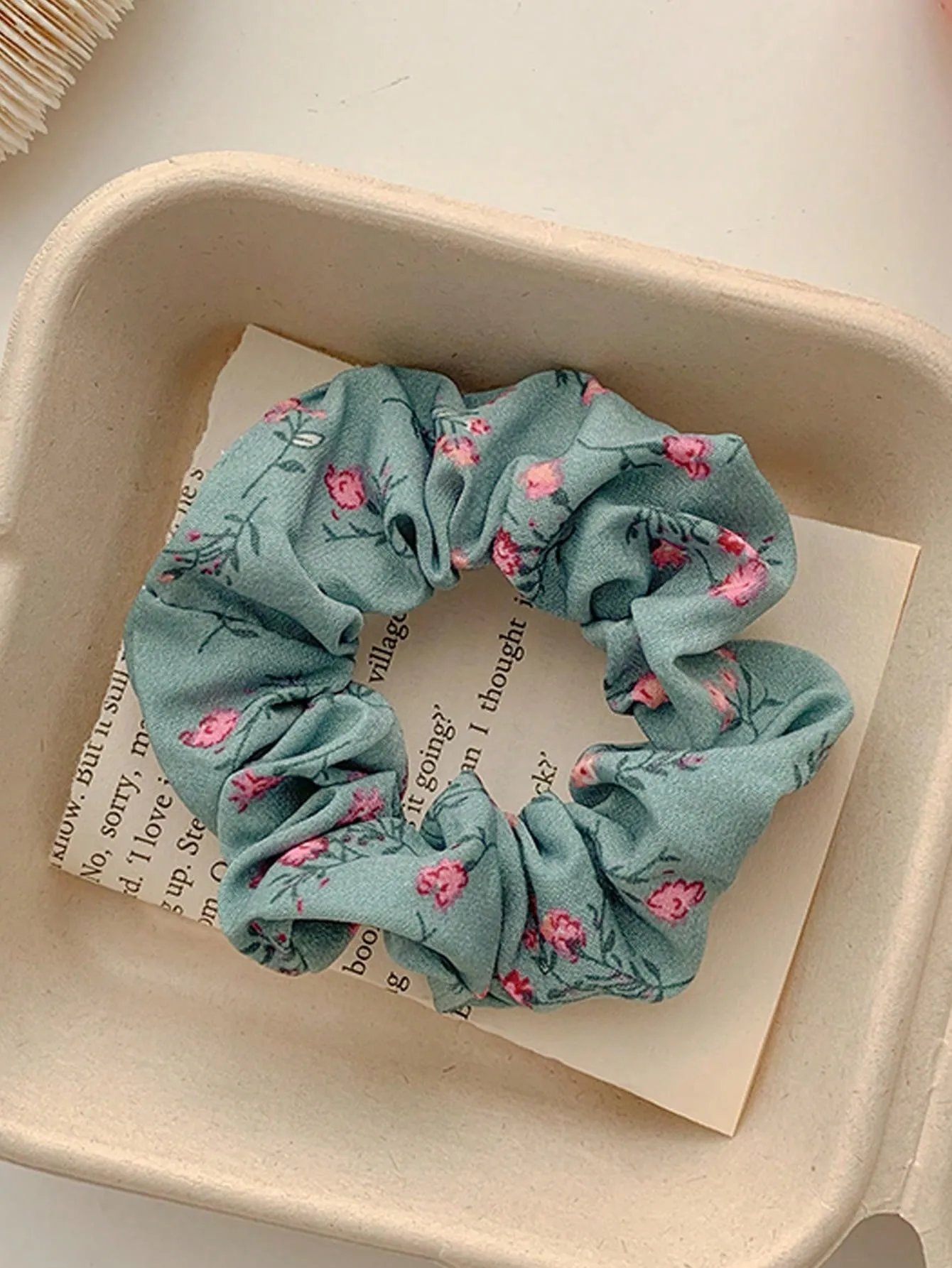 5pcs Floral Printed Hair Ties