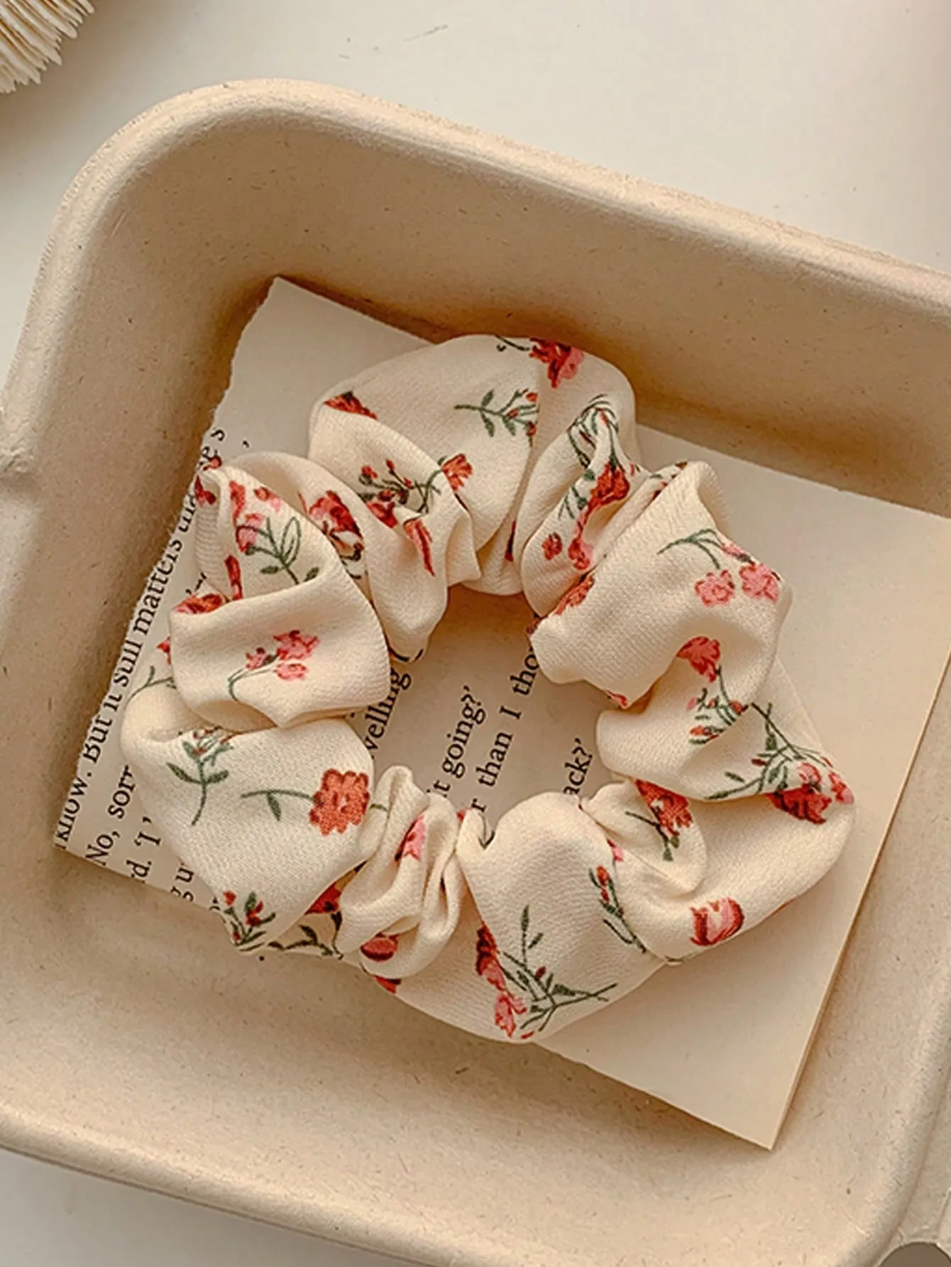 5pcs Floral Printed Hair Ties