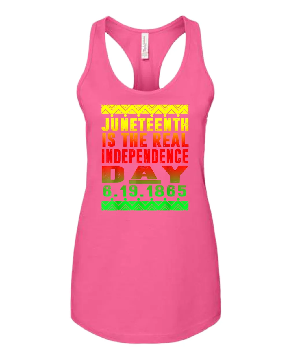 6-19-1865 real independence day tank top
