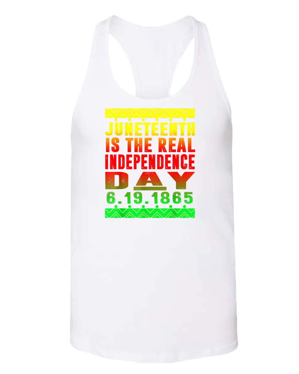 6-19-1865 real independence day tank top
