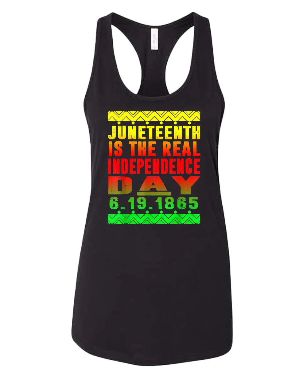 6-19-1865 real independence day tank top