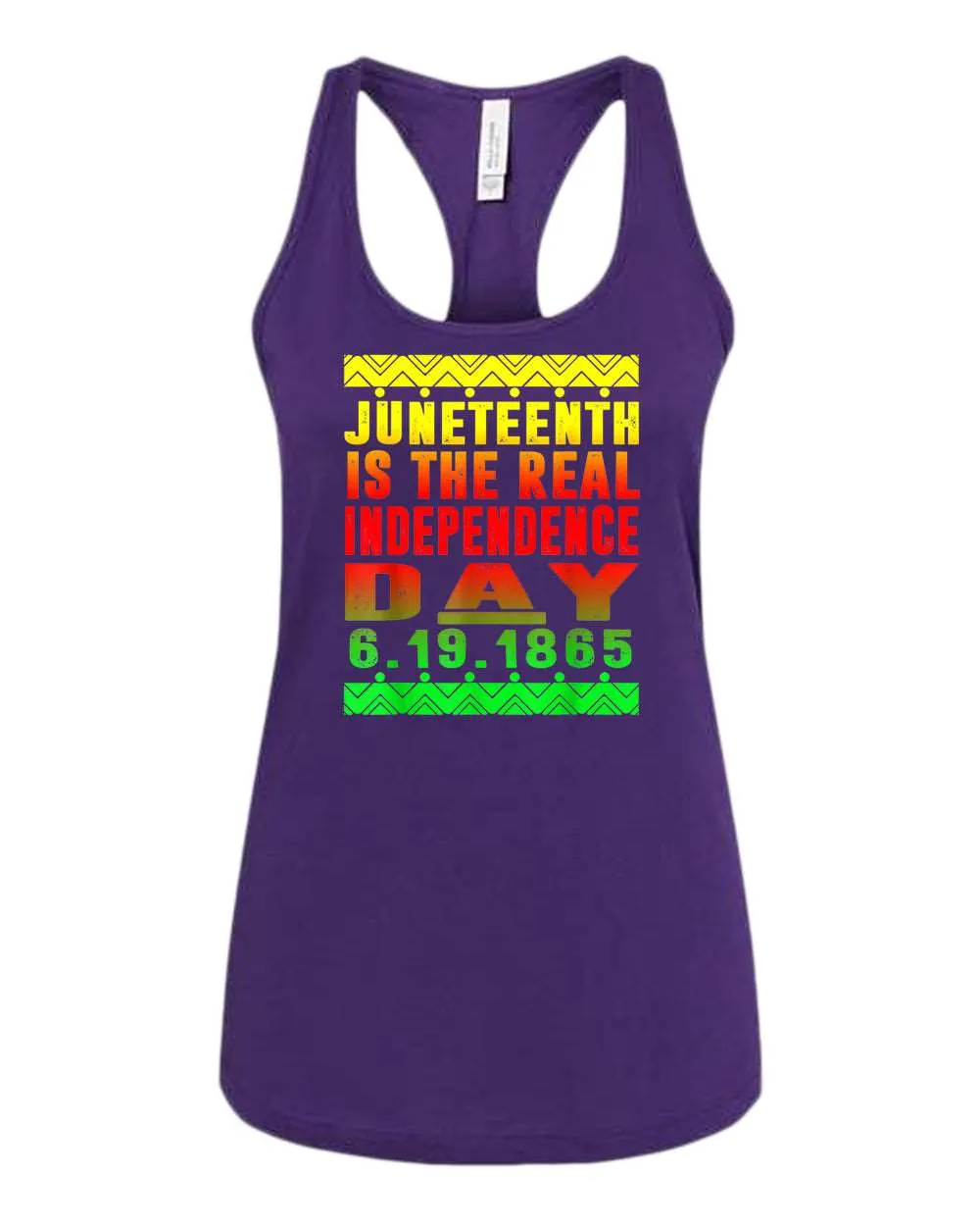6-19-1865 real independence day tank top