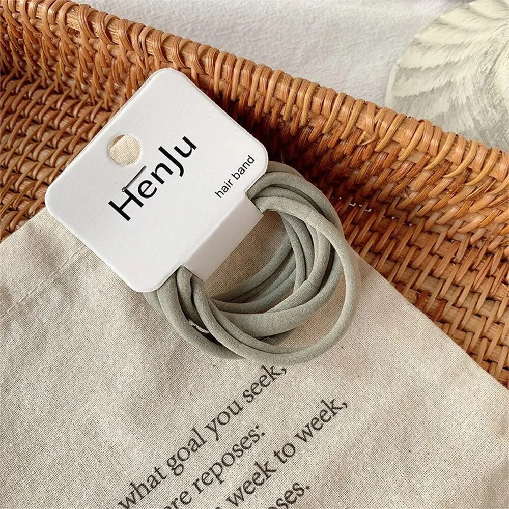 6/20/45pcs Black Hair Ties for Men Thick Curly Hair Bulk Hair Ties Ponytail Holders Hair Elastics Bands Sport Hair Accessories