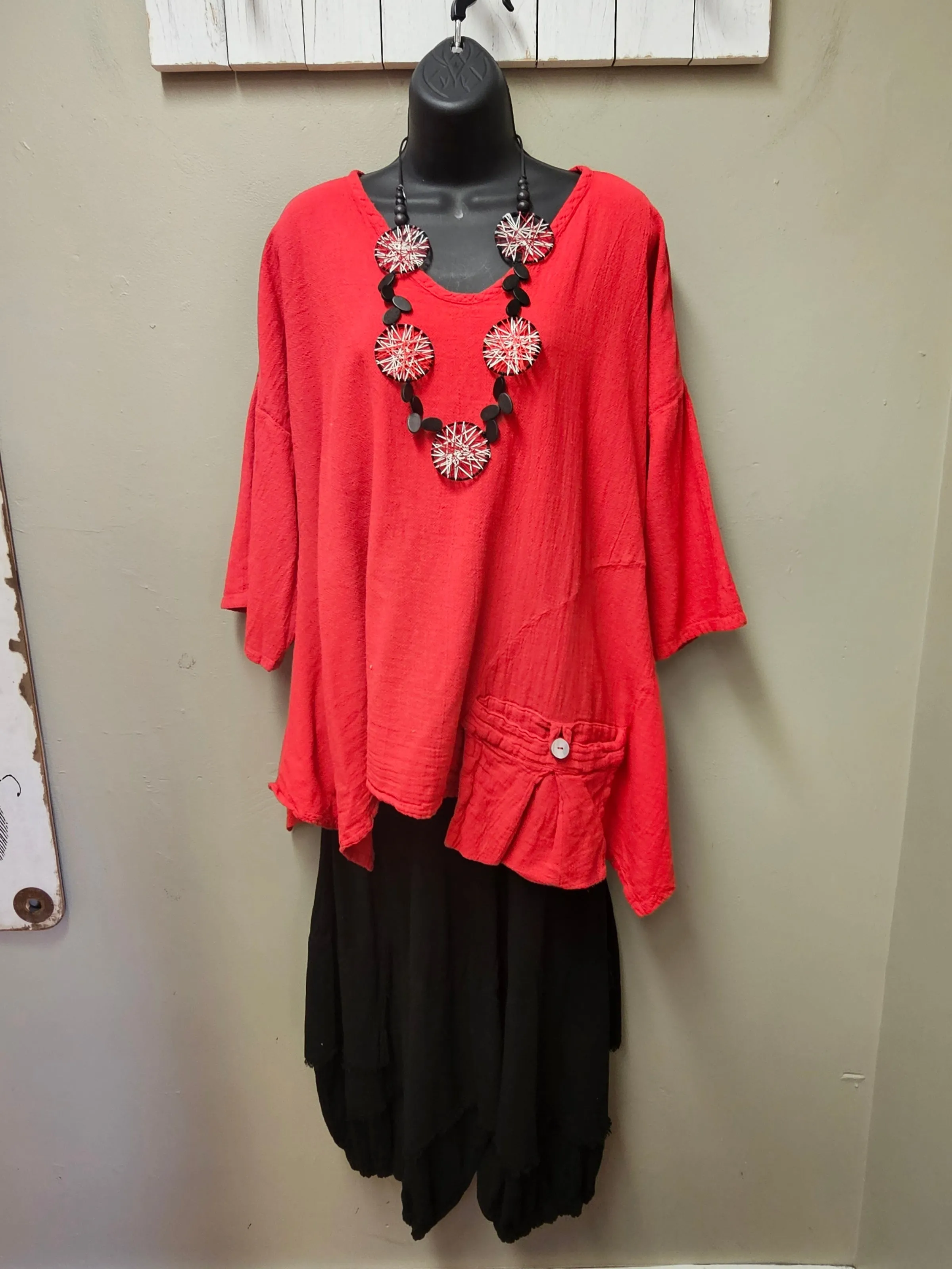 7 Color Ways - Fun Oversized Top with a Loose "Pocket" One Size