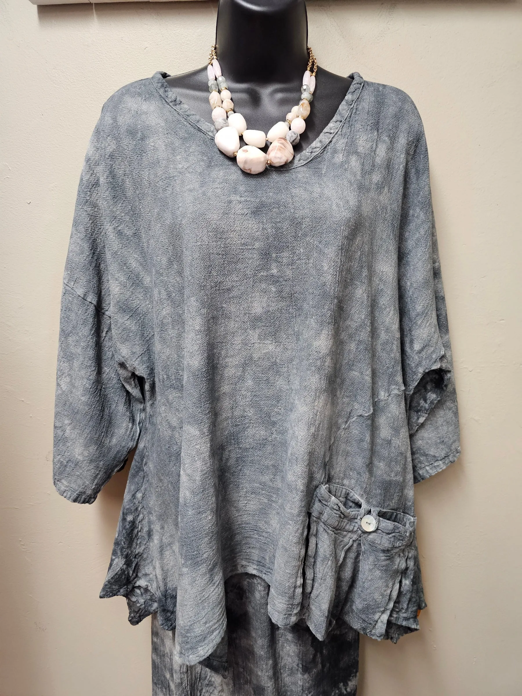 7 Color Ways - Fun Oversized Top with a Loose "Pocket" One Size