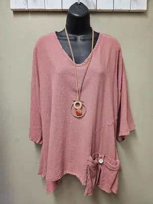 7 Color Ways - Fun Oversized Top with a Loose "Pocket" One Size