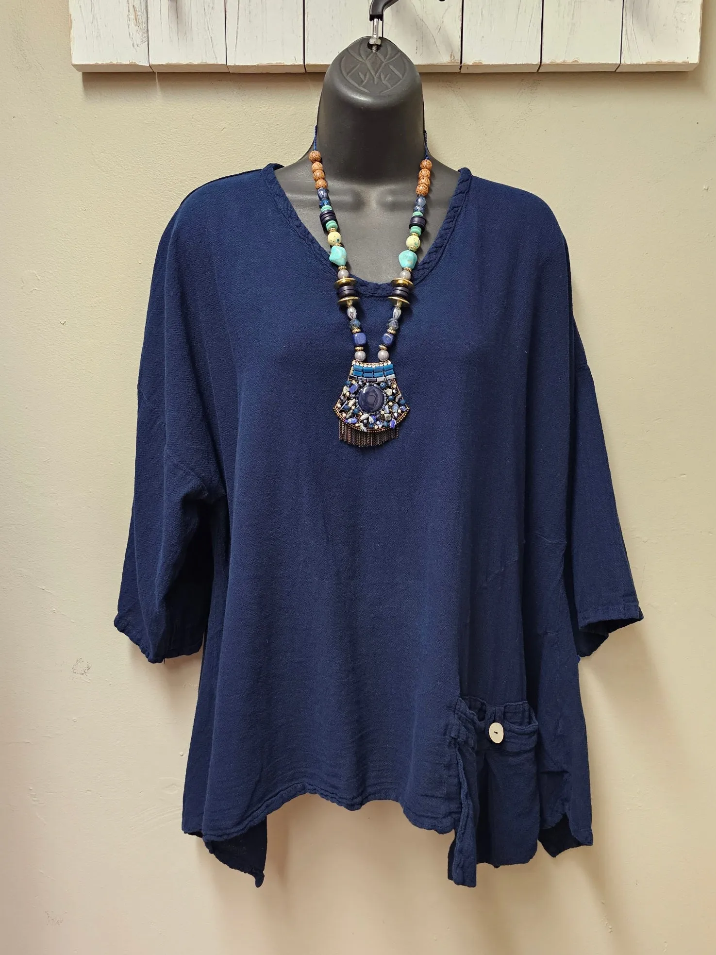 7 Color Ways - Fun Oversized Top with a Loose "Pocket" One Size