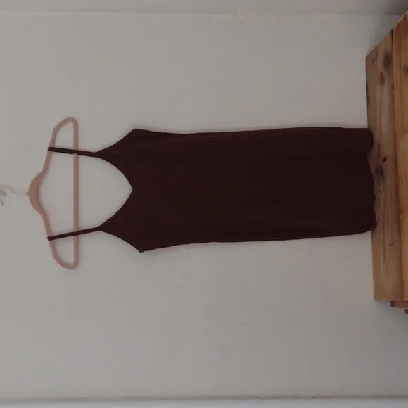 7 for all Mankind 2 PC Bodycon Tank Mini Dress &amp; Long Open Cardigan NWT L