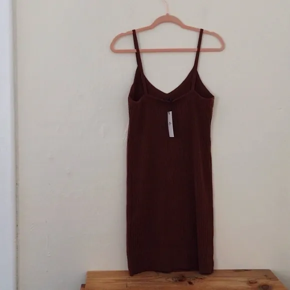 7 for all Mankind 2 PC Bodycon Tank Mini Dress &amp; Long Open Cardigan NWT L