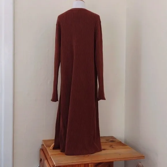 7 for all Mankind 2 PC Bodycon Tank Mini Dress &amp; Long Open Cardigan NWT L