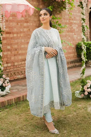 AAB-E HAYAAT-3PC |  Cross Stitch The Bride Tribe Wedding Festive Collection 2022 | Unstitched Embroidered Jacquard Suits