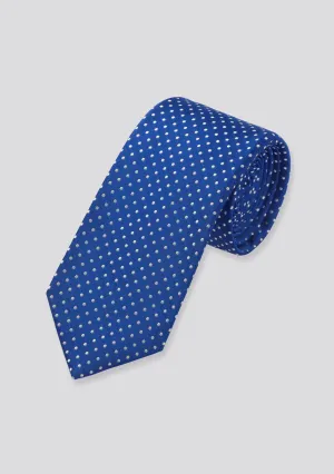 Aegean Blue Polka Dot Silk Tie