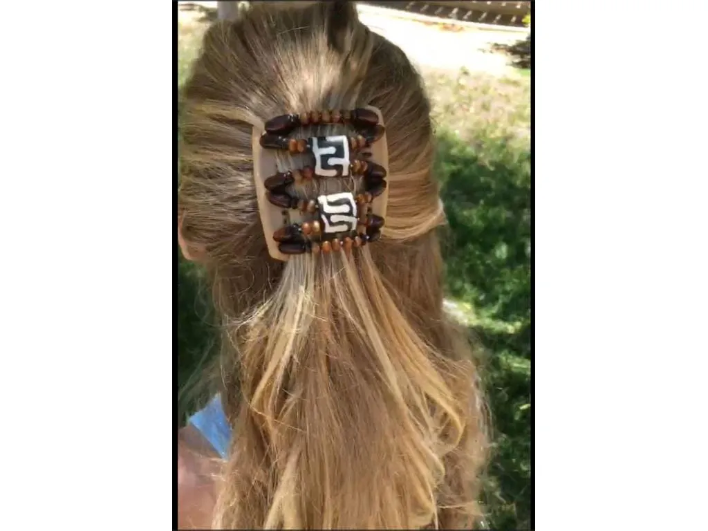African Butterfly Chameleon Hair Comb - Beada Tube Blonde 21