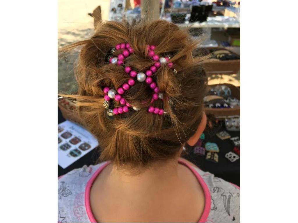 African Butterfly Chameleon Hair Comb - Beada Tube Blonde 21