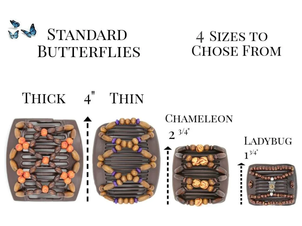 African Butterfly Chameleon Hair Comb - Beada Tube Blonde 21